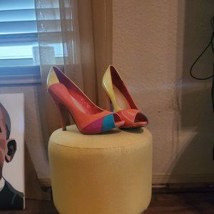 Jessica Simpson Multicolored Heels Size 8 1/2